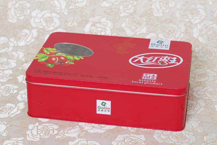 厂家定做红枣包装开窗月饼饼干食品礼品包装特产方形铁盒包装-渔具产